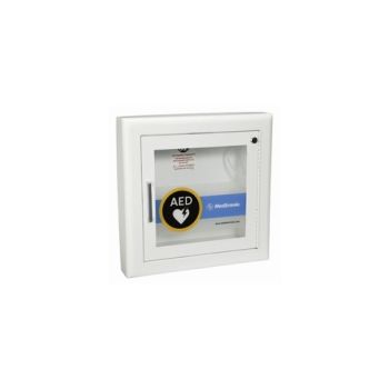 AED Wall Cabinet with Alarm - Recessed, Rolled Edges, 1.5" retur