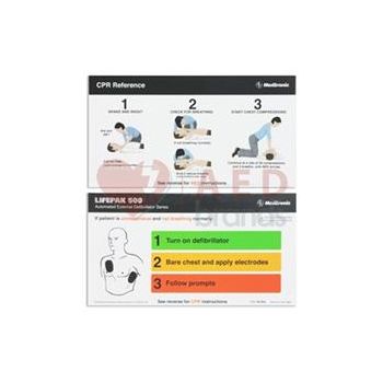 AED Instruction Card (laminated easy reference)