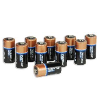 Type 123 Lithium Batteries with Storage Sleeve (Set of 10)
