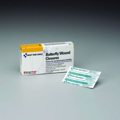 Butterfly Wound Closure Plastic Bandage (3/8" x 13/16") - 10 per