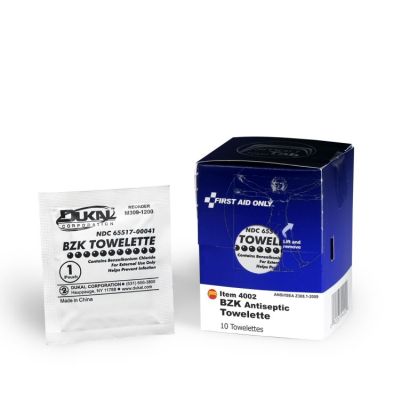 BZK Antiseptic Towelettes - 10 Towelettes