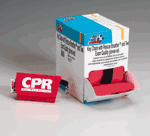 Rescue Breather  with 2 gloves on key chain, RED