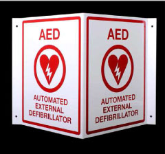 V-Shaped AED Sign