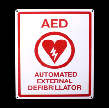 Flat AED Sign