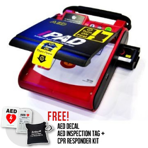 i-PAD AED w/Pads, Battery Pack, & FREE Carry Case