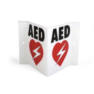 Triangular AED Wall Sign