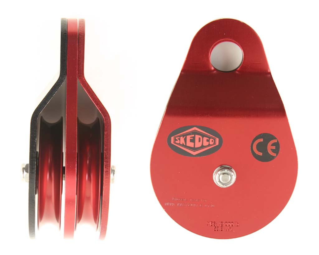Skedco 3" Double Pulley with pr without Becket