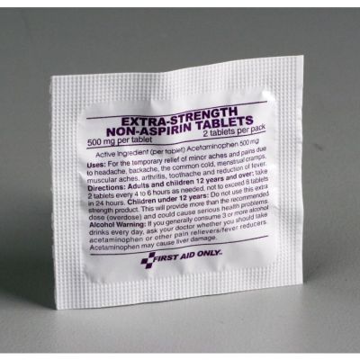 Extra-Strength Non-Aspirin Tablets - 5 2-Tablet Packs per Ziploc