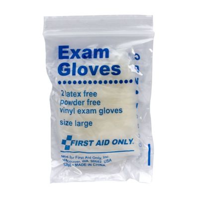Exam Quality Gloves (Vinyl) - 2 Pair per Ziplock Bag